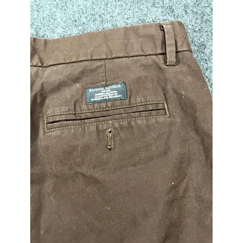 Banana Republic Mason Chino Pants Mens 32x30 Brown Cotton Stretch Straight Leg